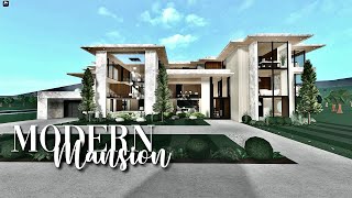 Bloxburg Modern Mega 3 Story Mansion  No Large Plot  Realistic House Build [upl. by Gaillard]