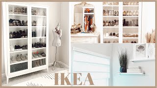 IKEA HACK FOR THE BEST SHOE SHELF AND ROMAN SHADE  ASSEMBLY AND REVIEW LUXURY FOR LESS [upl. by Darill953]