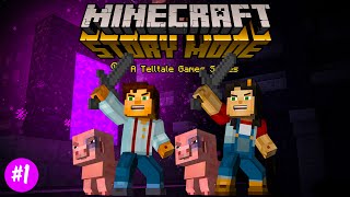 Lets Play Minecraft Story Mode Episode 1 Order Of the Stone  We LOST Reuben 1 [upl. by Ydieh]