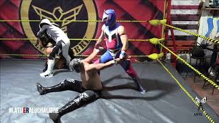 Fire Jr Alas de Fuego y Black Wizard Vs Power White Ninja Kid y Mascarita Mágica en Escuela Halcón [upl. by Sirahs]