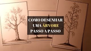 Como Desenhar uma Árvore  How to Draw Trees 2019 [upl. by Viglione]