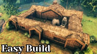 Valheim How To Build A Starter BaseHouse Tutorial Easy To Build 1 [upl. by Nyladnohr205]