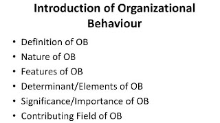 Introduction of Individual Behaviour  MBA 1st semester  Organizational Behaviour [upl. by Crofton]