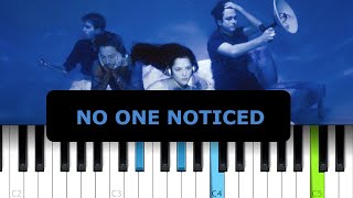 The Marías  No One Noticed Piano Tutorial [upl. by Draw]