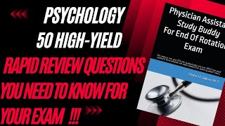 50 High Yield Questions for Psychology EOR amp Didactic Exam [upl. by Anailli]