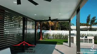 Pérgola moderna insulada de aluminio 7866629203 free estimates pergolas miami roof pool [upl. by Rollo]