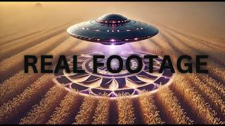 Upscaled Footage UFOs Making Crop Circles [upl. by Huggins188]