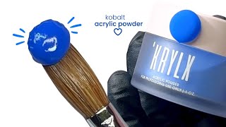 The Best Acrylic Powder For Acrylic Applications  KRYLX swatches  Kobalt [upl. by Karrah316]