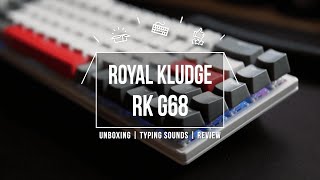 Royal Kludge RK G68 Mechanical Keyboard Unboxing  Typing Sounds  Review Gateron Blue Switch [upl. by Cordeelia]