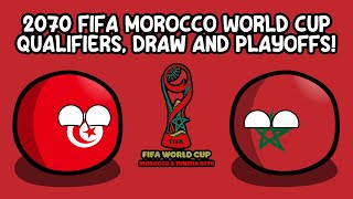 2070 FIFA Morocco amp Tunisia World Cup Qualifiers Draw and Playoffs in Countryballs [upl. by Zeuqcaj847]