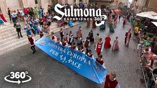 Corteo Giostra Europea 360  Giostra Cavalleresca di Sulmona 2024 [upl. by Jovita]