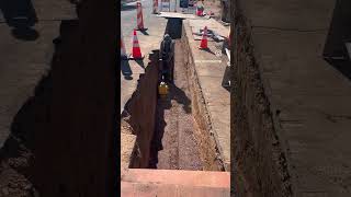 Compaction action wacker row streetworkout underground sewer macho azcontractor [upl. by Barrada]