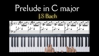 Prelude in C major  BWV 846 The Well Tempered Clavier Book 1 JS BACH prelude bach piano [upl. by Lenor]