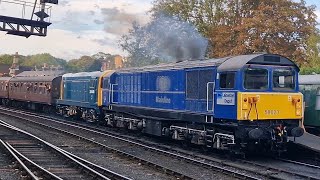 Class 58 023 leaves Bridgnorth on the SVR Autumn Diesel Bash 2024 [upl. by Odnamra]