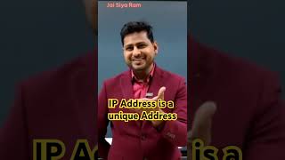 IP Address is a Unique Address in the internet World cybersecurity socanalyst shorts [upl. by Beattie245]