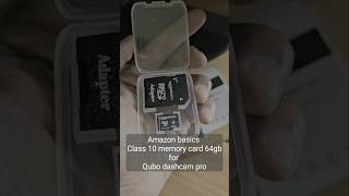 Amazon basics memory card for Qubo dashcam pro 👍 microsdcard qubo dashcam [upl. by Arahs182]