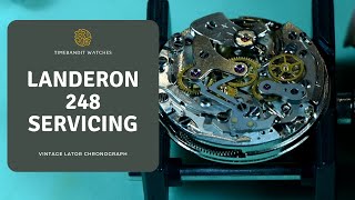 Vintage Lator Landeron 248 Chronograph Service [upl. by Anaitit]