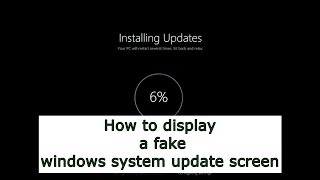 How to display a fake windows system update screen [upl. by Rolyab]