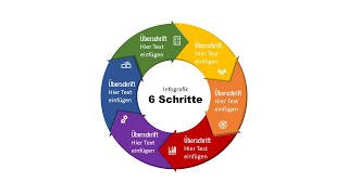 So erstellen Sie in PowerPoint eine moderne Kreisgrafik mit 6 Pfeilen [upl. by Ardnot755]