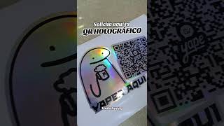 Solicita con nosotros tu QR holográfico en vinil 🤩✨ tornasol holographic tuning mototaxistuning [upl. by Nitsed]