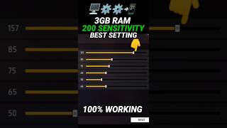 3gb Ram Best Sensitivity Settings In Free Fire ⚙️ 200 Sensitivity Best Setting 2024 In Free Fire [upl. by Marena]