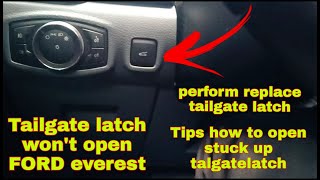 How to open tailgate latch and replace ford everest 2015 up [upl. by Elrak363]