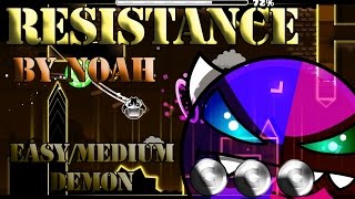 Resistance by haoN  EasyMedium Demon  All Coins  Geometry Dash 21 [upl. by Lamphere]