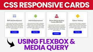 CSS Responsive Card Layout with Flexbox amp Media Queries  HTML CSS Tutorial [upl. by Yortal]