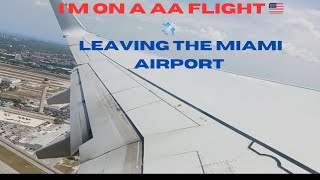 Im On AA Flight 🇺🇲 ✈️ Leaving The Miami Airport [upl. by Dorris92]