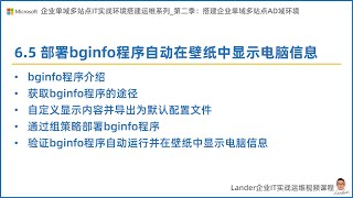 65 通过组策略部署bginfo程序自动在墙纸中显示电脑信息C2S2S2搭建企业单域多站点AD域环境企业单域多站点IT实战环境搭建运维系列第二季完全版 [upl. by Jerad]