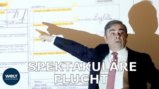 ERSTE PRESSEKONFERENZ ExAutomanager Carlos Ghosn redet sich in Rage [upl. by Doran]