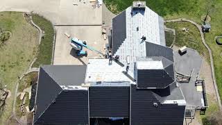 True Nature Metal Roofing Tiles  North Ridge Slate Project Installation [upl. by Ahsinet]