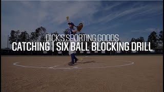 SixBall Blocking Drill  Softball Catcher Drills [upl. by Zoller]