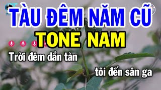 Karaoke Tàu Đêm Năm Cũ Tone Nam  Dm  Nhạc Beat Dễ Hát  Nhạc Sống Phước Hiệp [upl. by Kira]