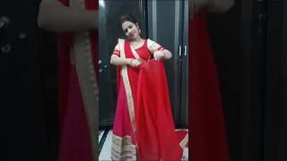 Dandiya special saree draping festival fashionstyles festivalvibes fashion drapping saree [upl. by Rokach817]