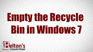 How to Empty the Recycle Bin in Windows 7 [upl. by Ssidnac]