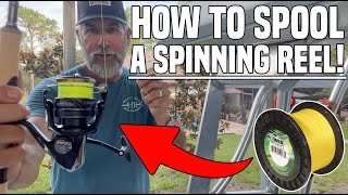 How To Spool A Spinning Reel  Flats Class YouTube [upl. by Lovering]