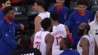 Joel Embiid Mic’d Up on Christmas Day vs NYK [upl. by Vashtia]