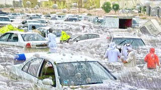 Now Saudi Arabia Flood hailstorms Swept Away Cars and Houses in Taif Human moans [upl. by Melany708]