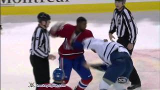 Joffrey Lupul vs PK Subban Feb 12 2011 [upl. by Anicart]