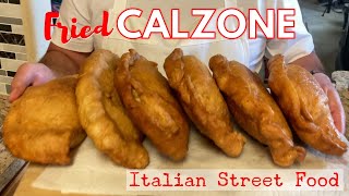 DeepFried Calzone  The Ultimate Italian Street Food [upl. by Ahsytal]