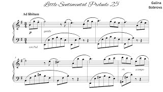 Galina Bobrova «Little Sentimental Prelude 25» for piano [upl. by Mcarthur]