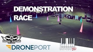 Drone Racing Belgium  Droneport Demonstration Race [upl. by Arodnap36]