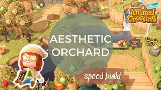 Aesthetic Orchard Speed Build — Lost Falls  Animal Crossing New Horizons [upl. by Eberhard89]