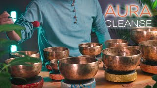 Tibetan Healing Sounds  1 Hour Tibetan Singing Bowls  Cleanse Your Aura and Clear Negative Energy [upl. by Llenram]