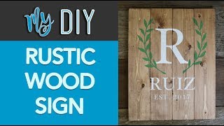 Rustic Wood Sign Family Name Great for Housewarming or Wedding Gift [upl. by Yssep]