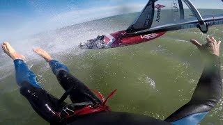 Windsurfing Speed Crash 40 knots in LaFranqui [upl. by Anayik]