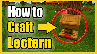 How to Make a Lectern in Minecraft Survival Fast Recipe Tutorial [upl. by Shamma]