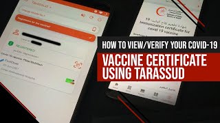 How to viewverify your COVID19 VACCINE Certificate using Tarassud [upl. by Clintock]