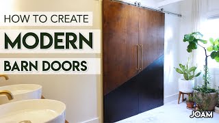 How I Made These Modern Barn Doors [upl. by Enirual]